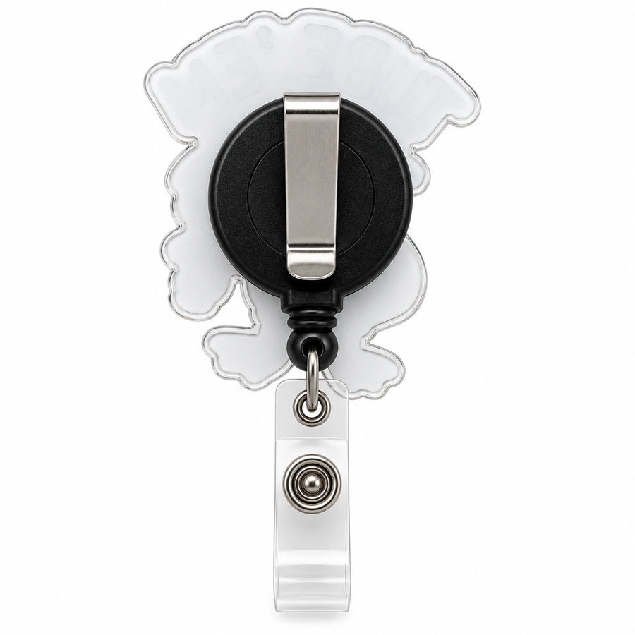 THRADS Tube 'Em Badge Reel™ — Funny Nurse Acrylic ID Clip