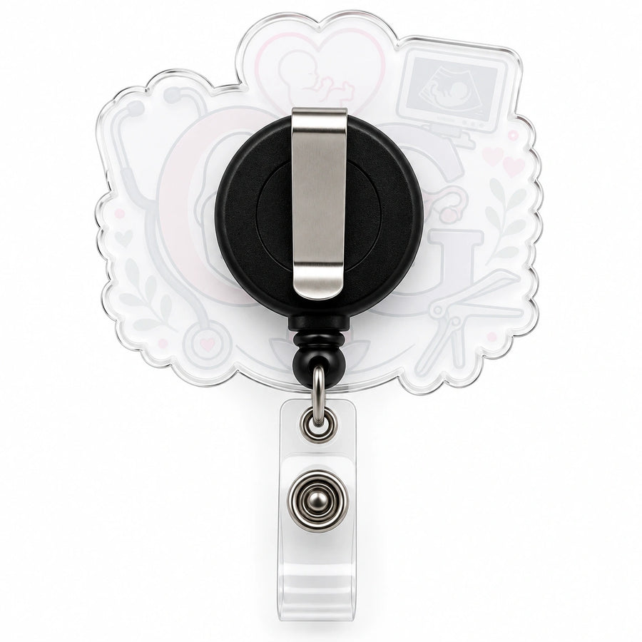 THRADS O&G Badge Reel™ — Obstetrics & Gynecology Acrylic ID Clip