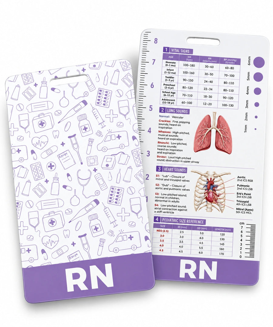 RN Badge Buddy™ — Female Nurse ID Badge Label