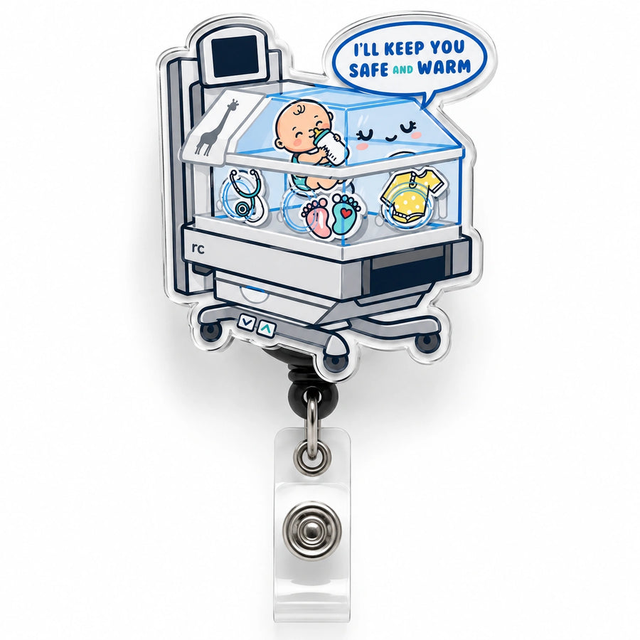 THRADS NICU Badge Reel™ — Acrylic Medical ID Clip