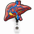 THRADS Liver Anatomy Badge Reel™ — Acrylic Medical ID Clip