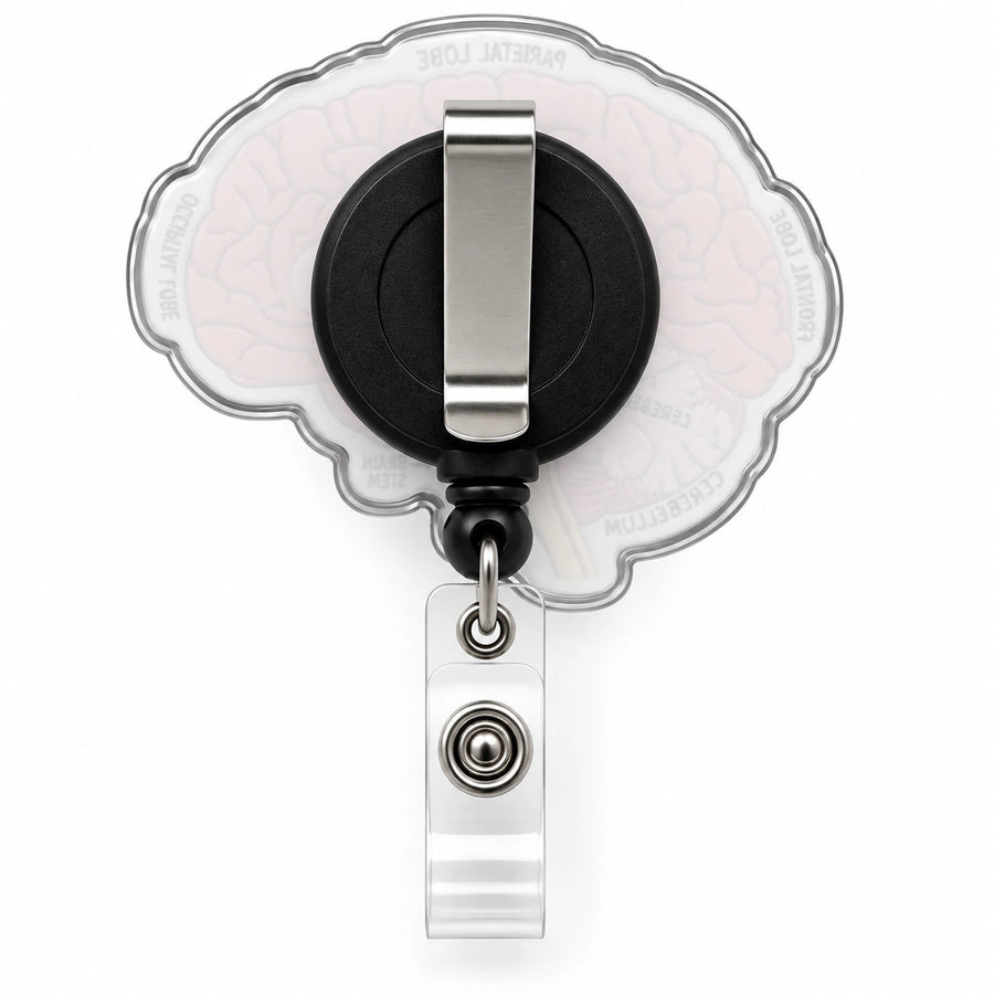 THRADS Brain Anatomy Badge Reel™ — Acrylic Medical ID Clip