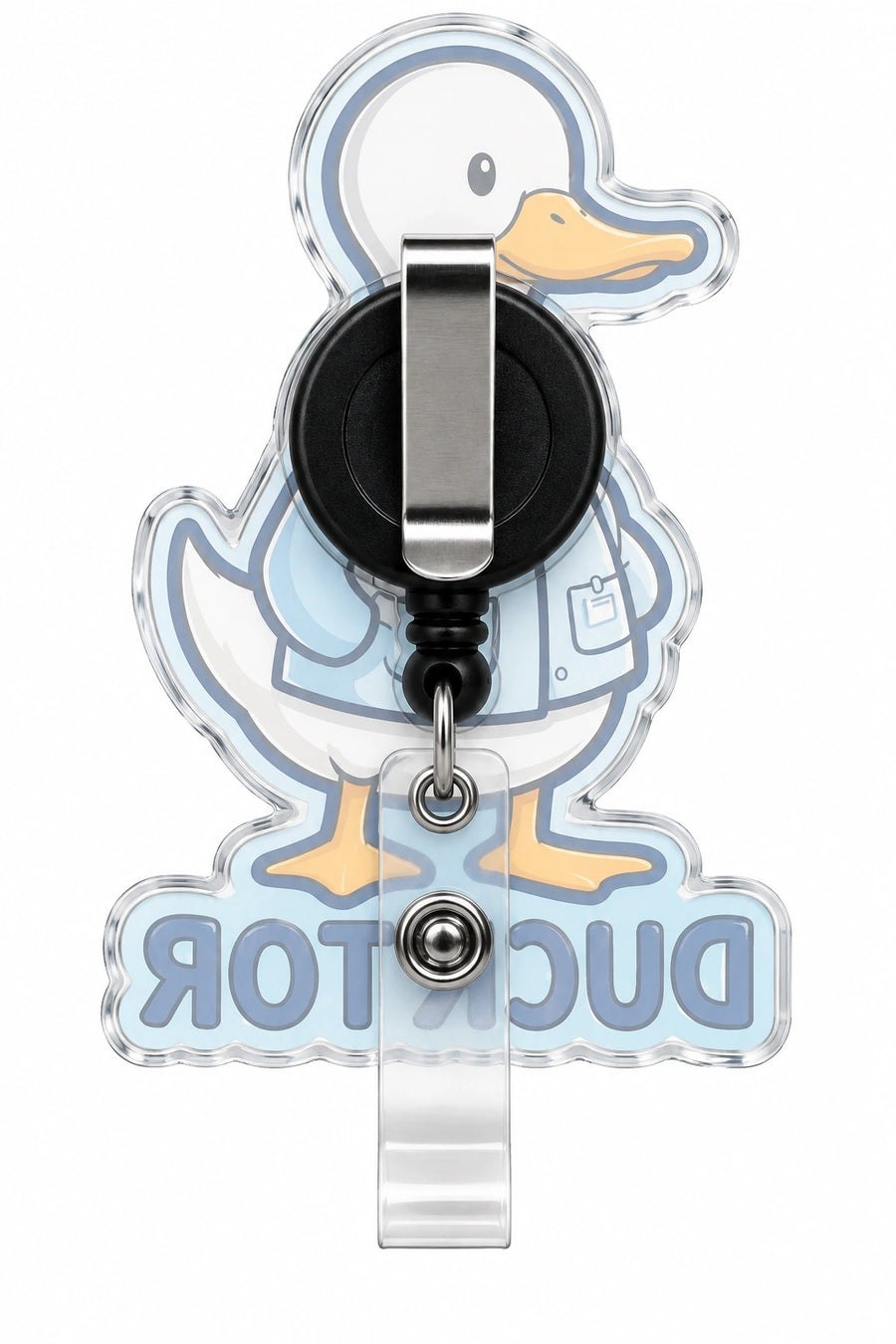 THRADS Ducktor Badge Reel™ — Male Edition Acrylic ID Clip