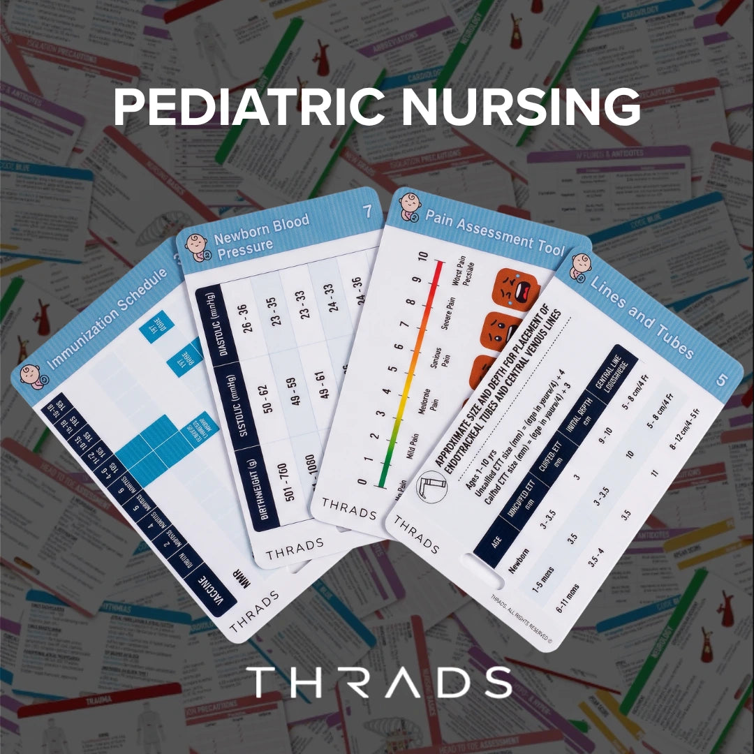 THRADS Pediatric Nursing Reference Cards